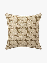 Ginkgo Khaki Linen Cushion