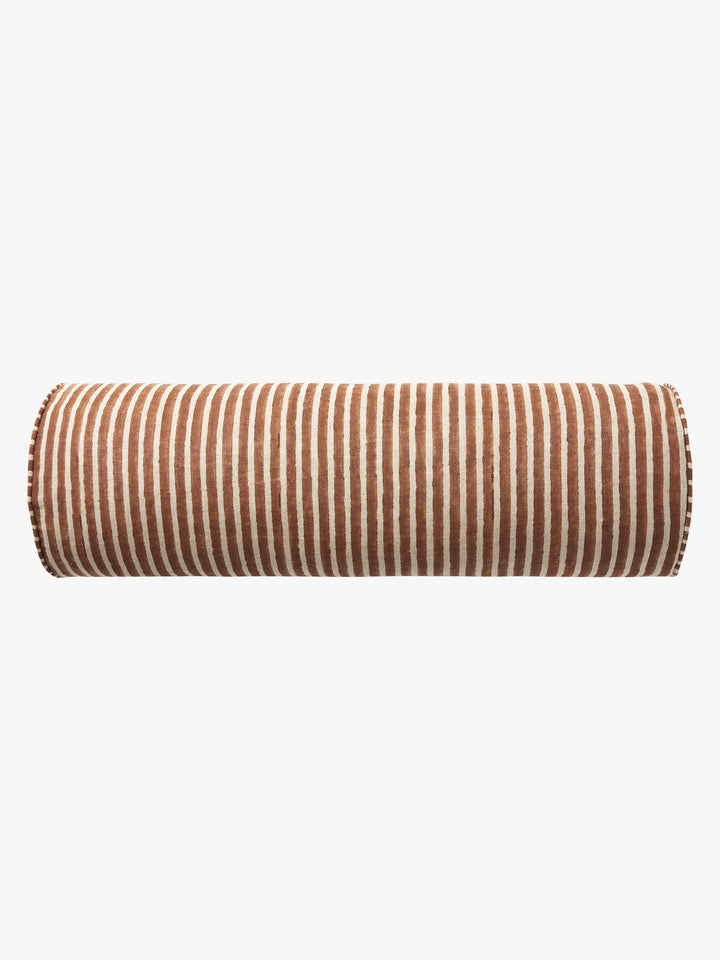 Margot Baked Clay Linen Bolster Cushion