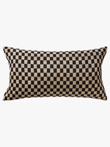Matteo Black Wool & Silk Lumbar Cushion