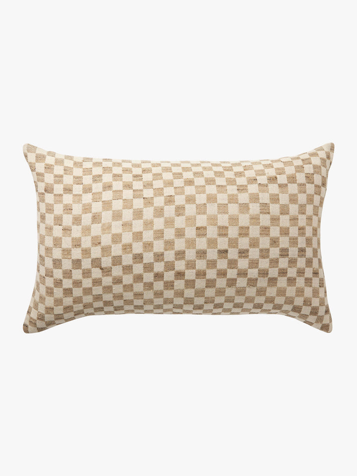 Matteo Chalk Wool & Silk Rectangle Cushion