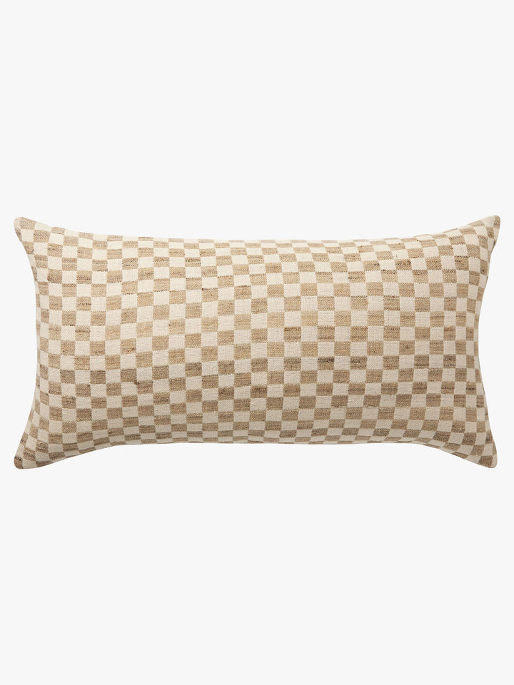 Matteo Chalk Wool & Silk Lumbar Cushion