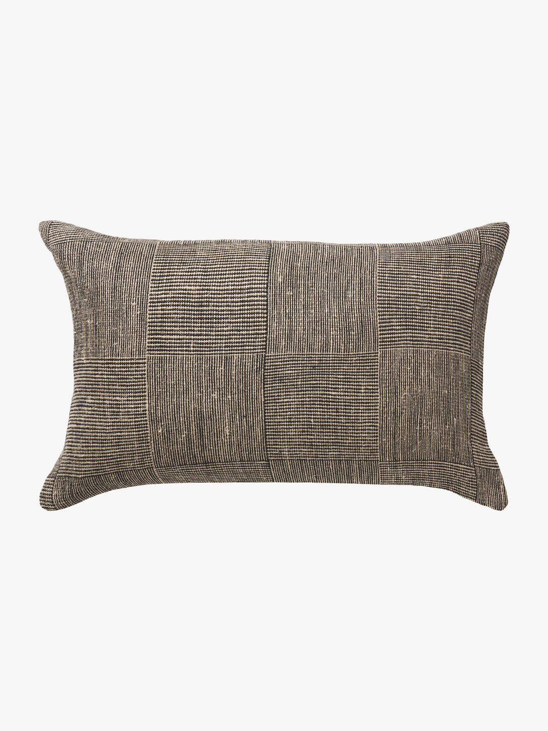 Vida Noir Linen Rectangle Cushion