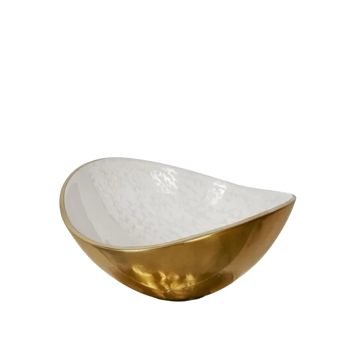 Elsa Curved Bowl White Gloss Medium