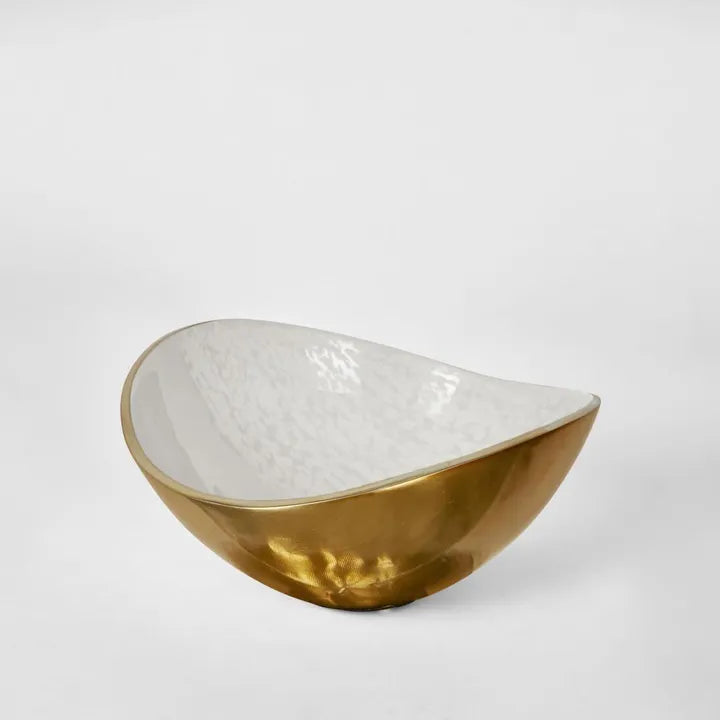 Elsa Curved Bowl White Gloss Medium