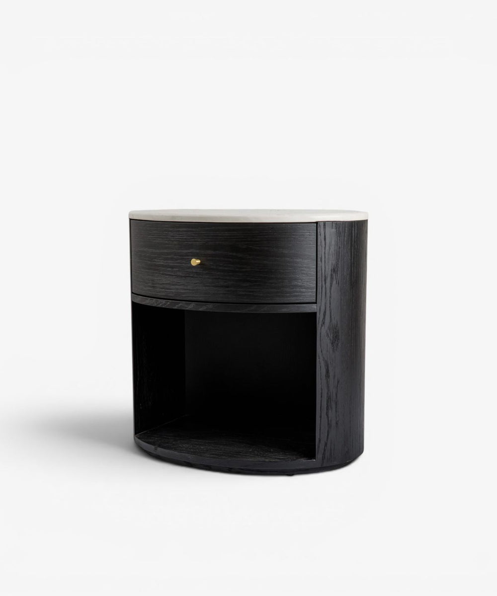 Dana Oval Side Table Ebony