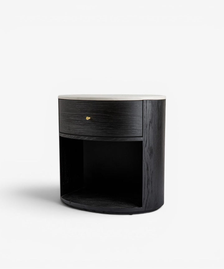 Dana Oval Side Table Ebony