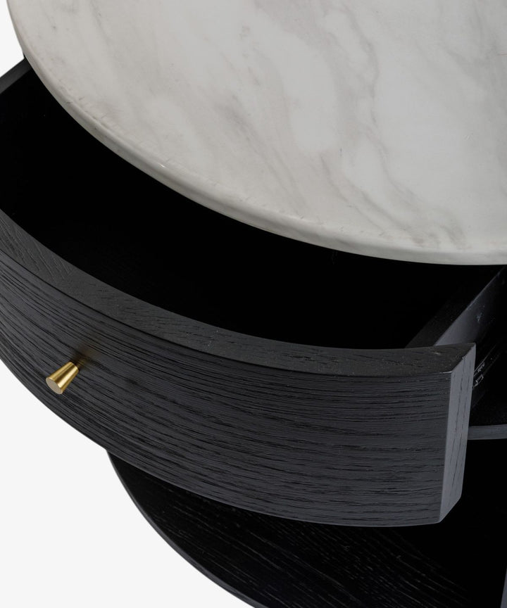 Dana Oval Side Table Ebony