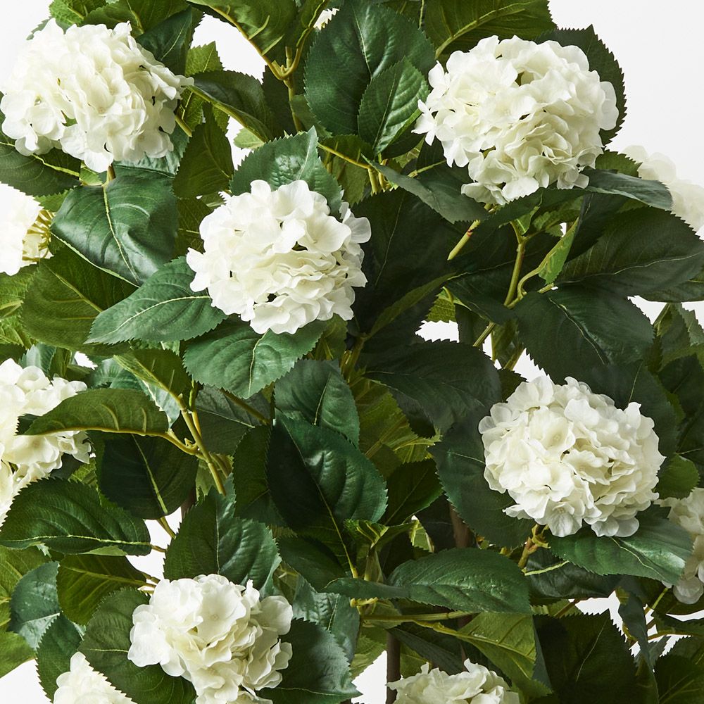 Artificial white hydrangea plant 120cm – view 2
