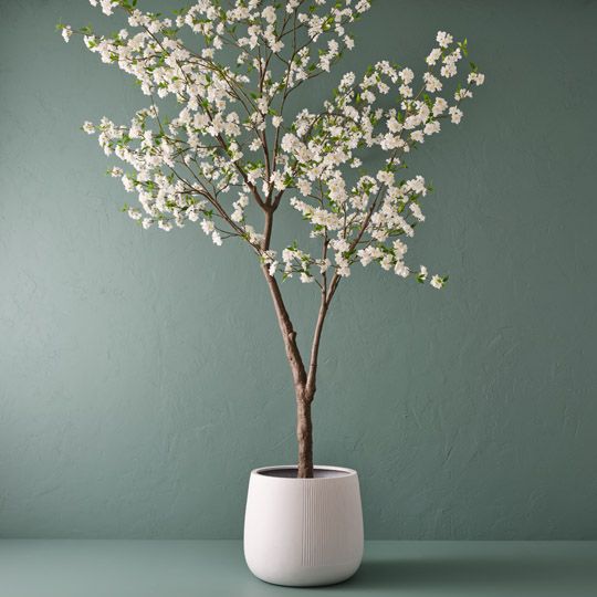 Artificial white blossom tree 300cm – view 4
