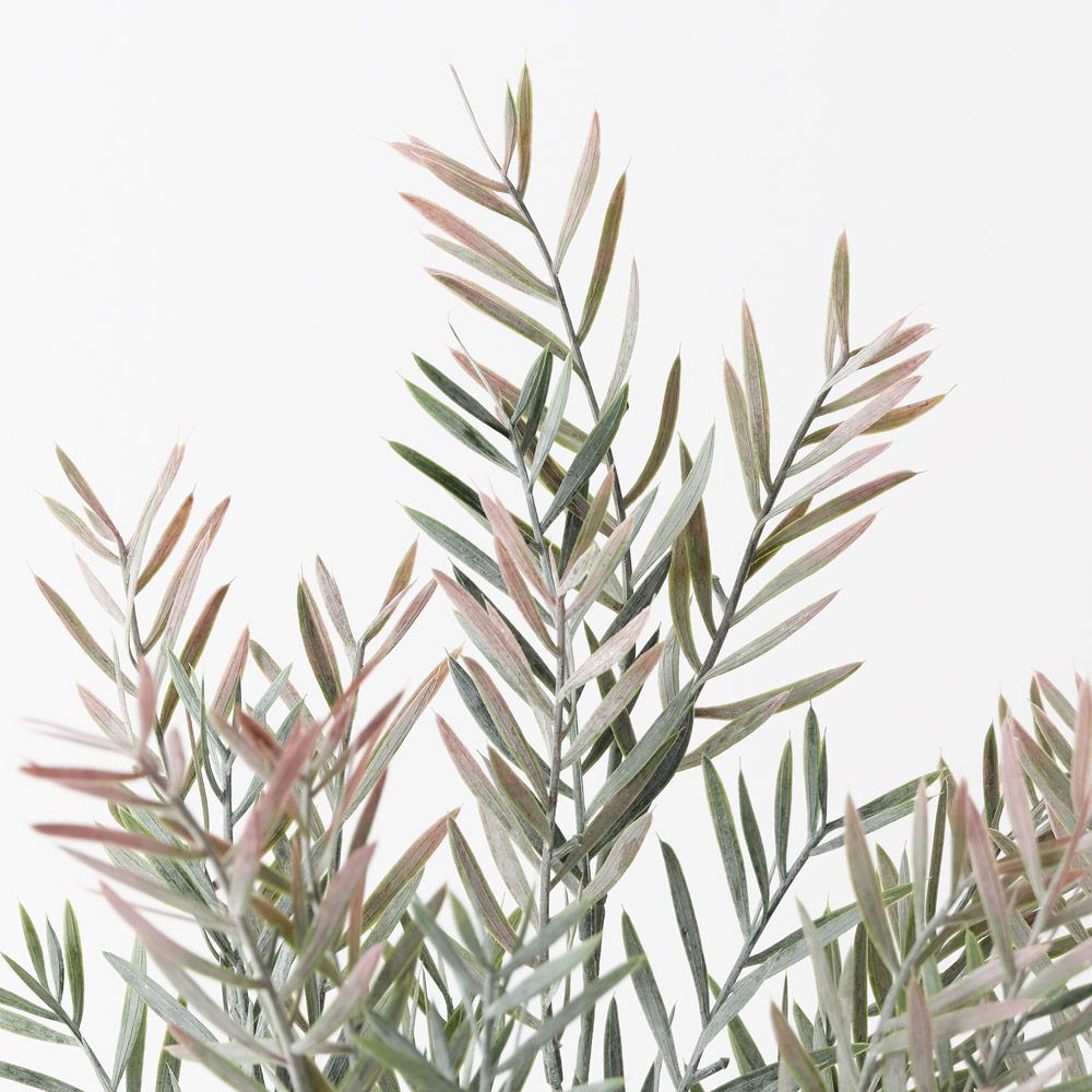 Artificial acacia leaf plant 43cm, grey and pink – view 2