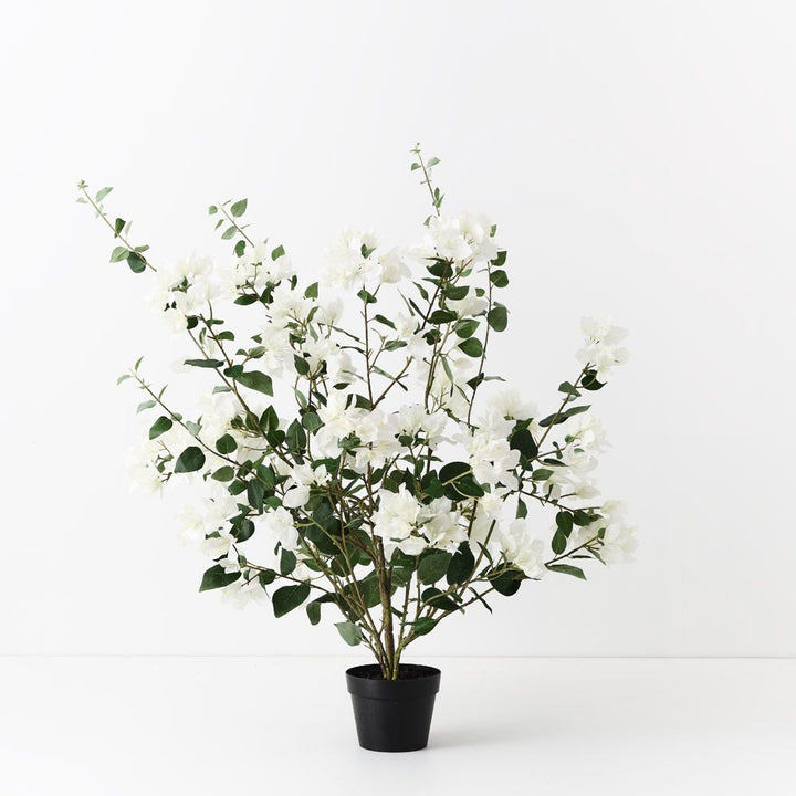 Artificial bougainvillea plant 87cm, white