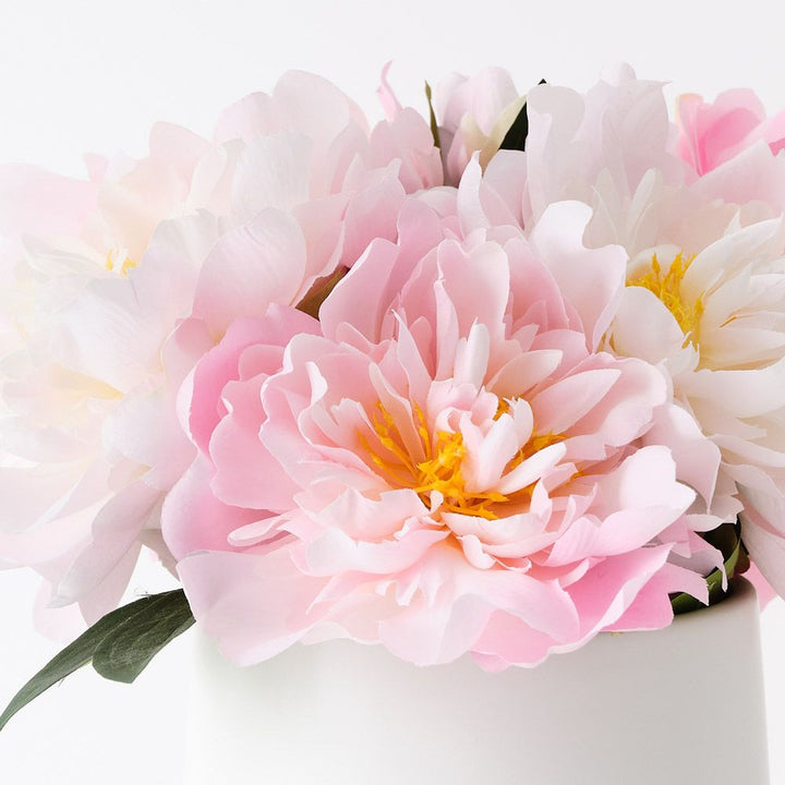 Artificial pink peonies in ceramic pot 30cm – view 2