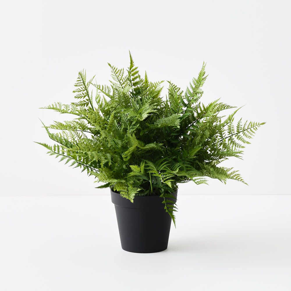 Artificial leather fern plant 68cm