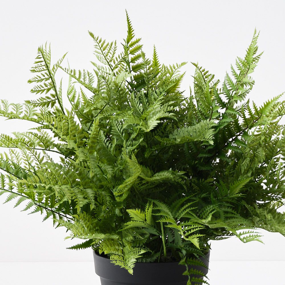 Artificial leather fern plant 68cm – view 2