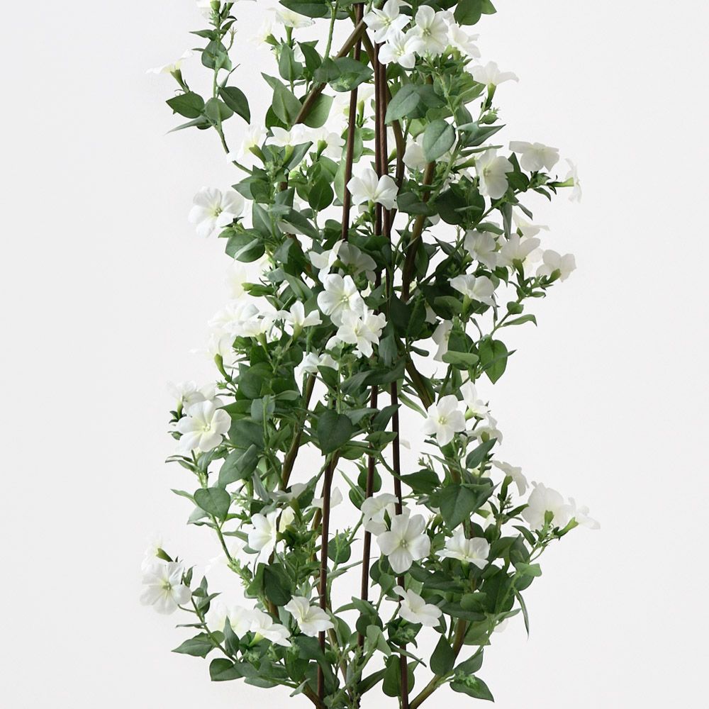 Artificial white petunia climbing plant 135cm – view 2
