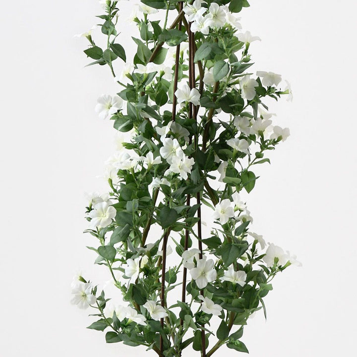 Artificial white petunia climbing plant 135cm – view 2