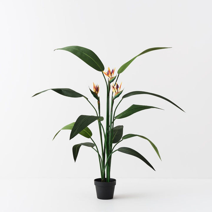 Artificial bird of paradise plant 150cm with orange flowers
