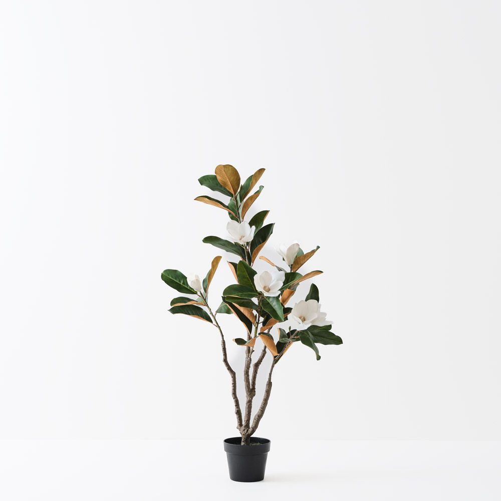 Artificial magnolia tree with white flowers 120cm