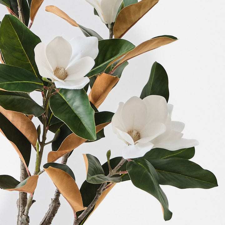Artificial magnolia tree with white flowers 120cm – view 2