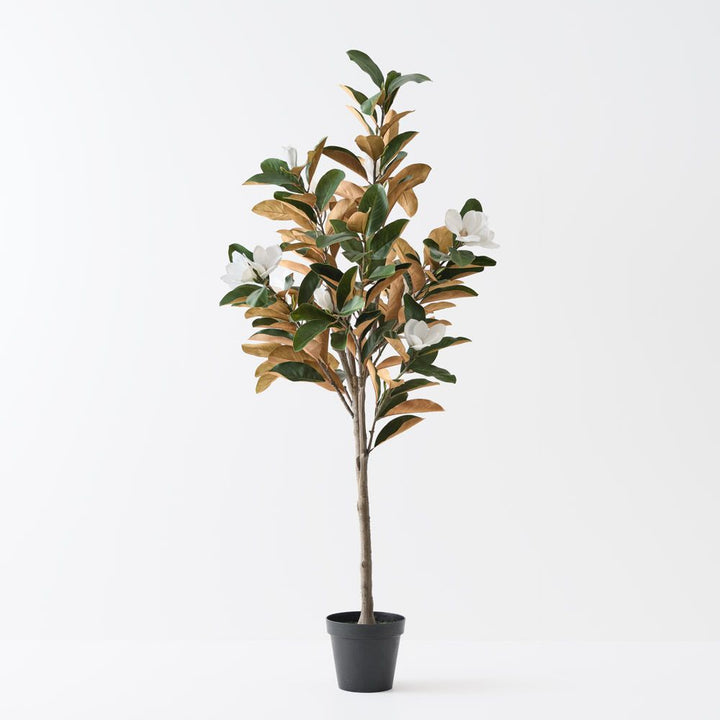 Artificial magnolia tree with white flowers 190cm