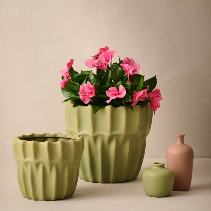 Artificial hot pink impatiens plant 28cm – view 3