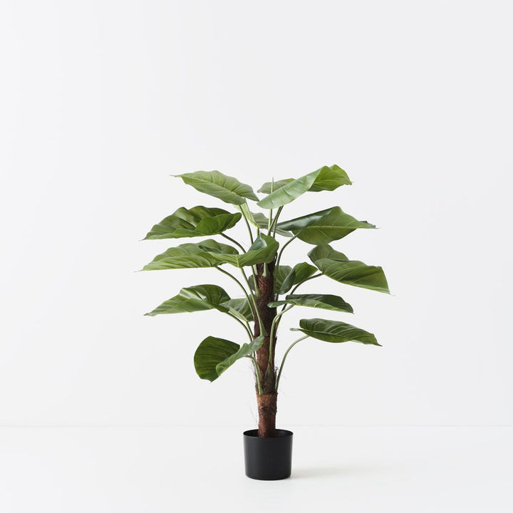Artificial taro plant on pole 90cm