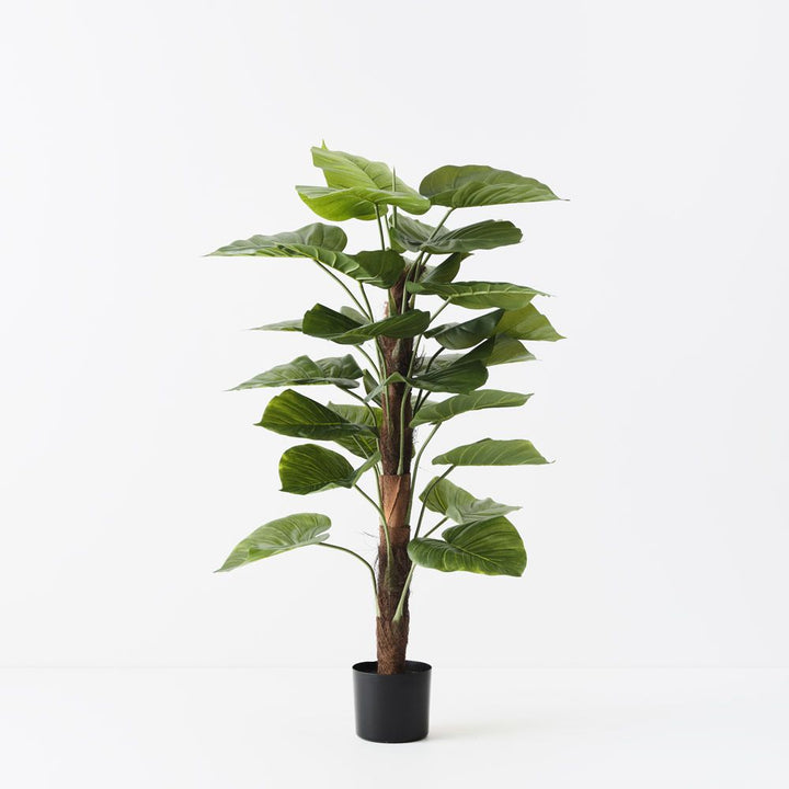 Artificial taro plant on pole 120cm