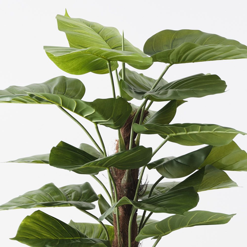 Artificial taro plant on pole 120cm – view 2