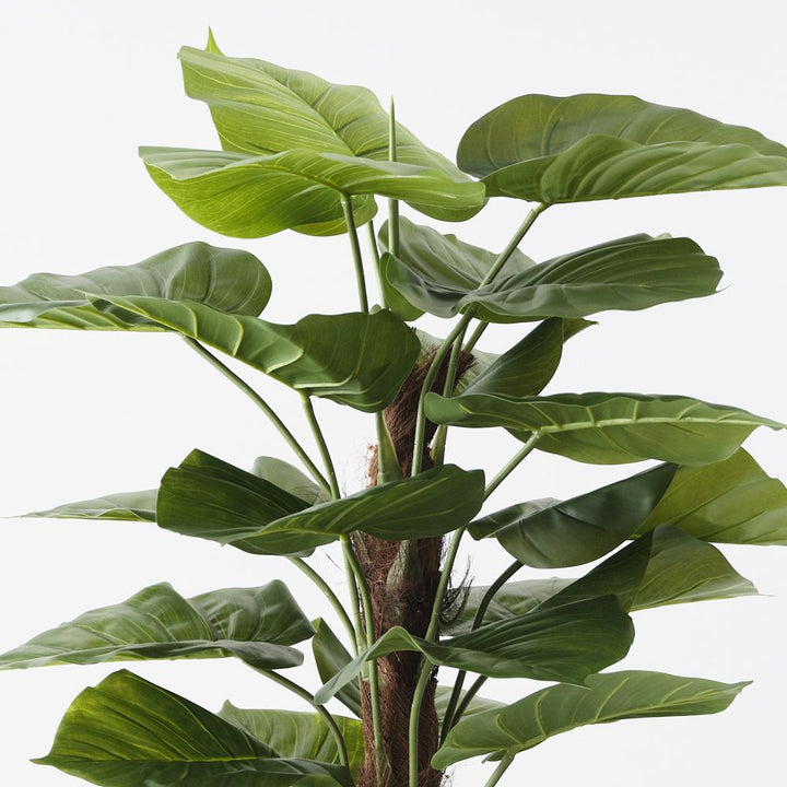 Artificial taro plant on pole 120cm – view 2