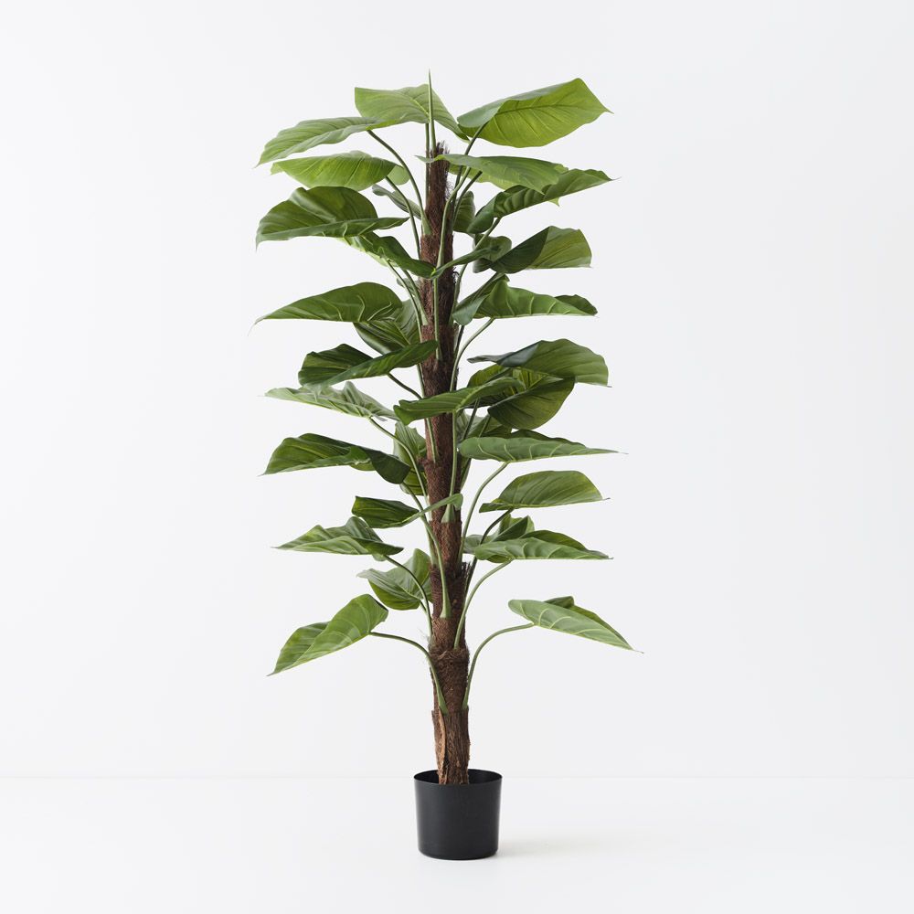 Artificial taro plant on pole 150cm