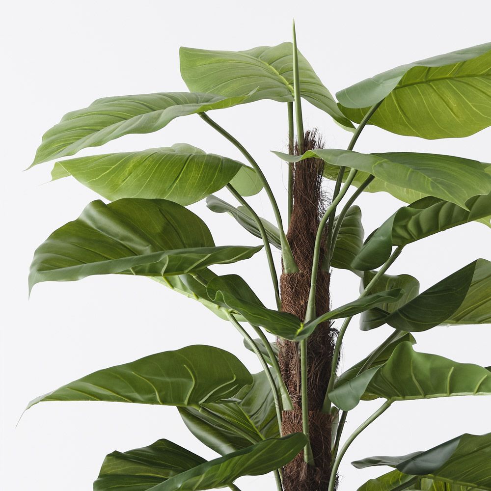 Artificial taro plant on pole 150cm – view 2