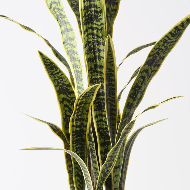 Artificial yellow-green sansevieria snake plant 105cm – view 2