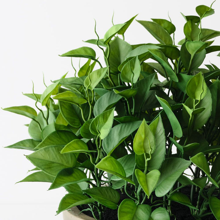Artificial philodendron plant in bowl 43cm – view 2