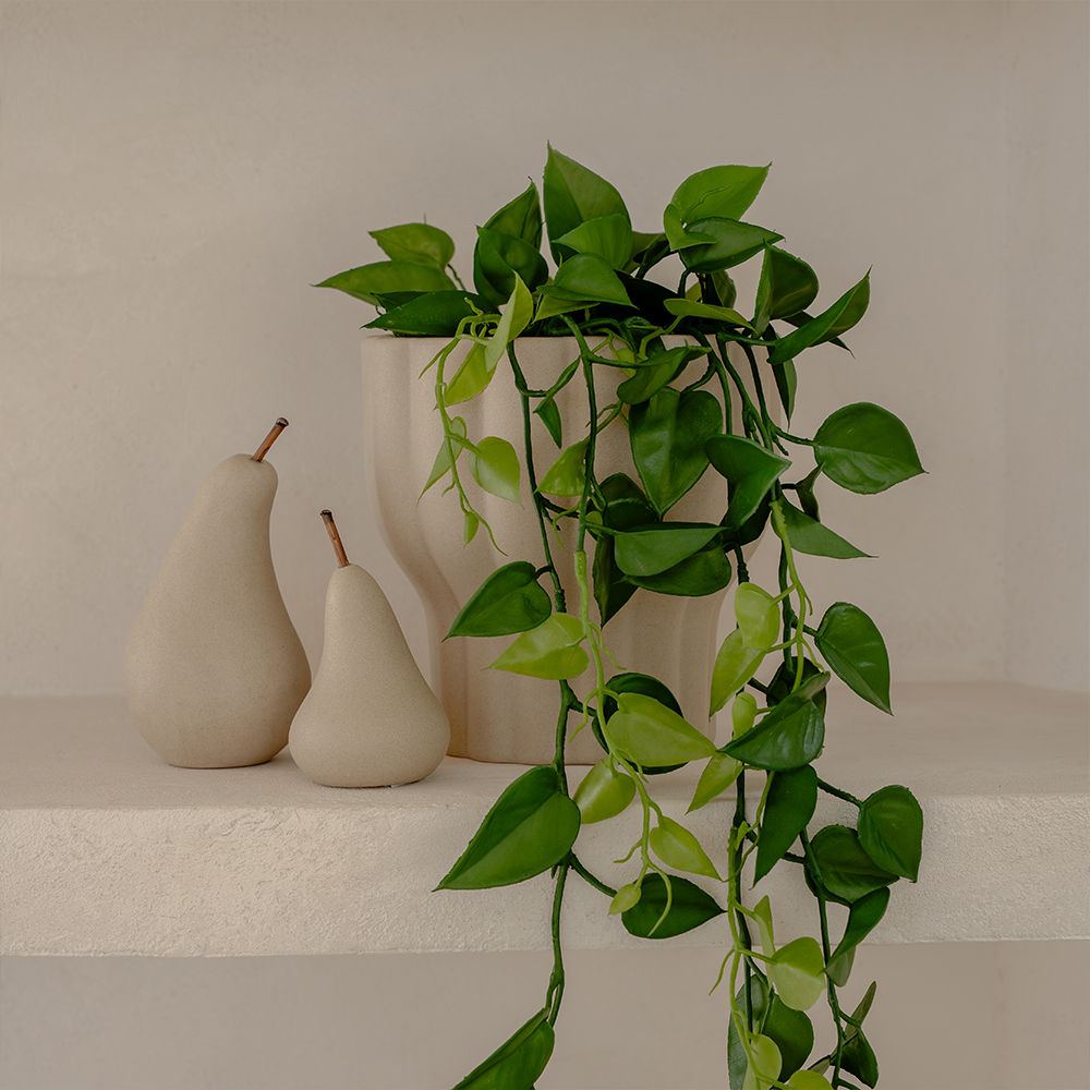 Artificial philodendron hanging plant 105cm – view 3