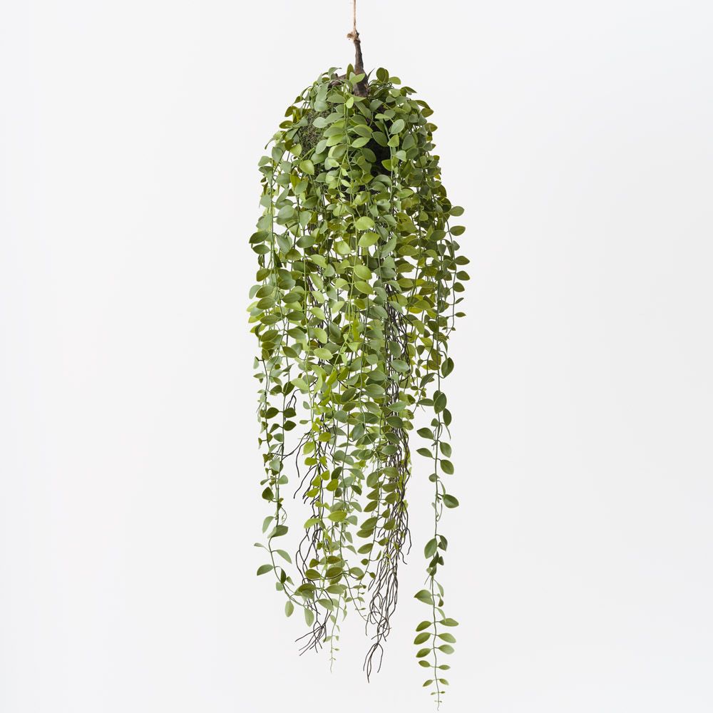 Artificial button fern hanging ball 105cm