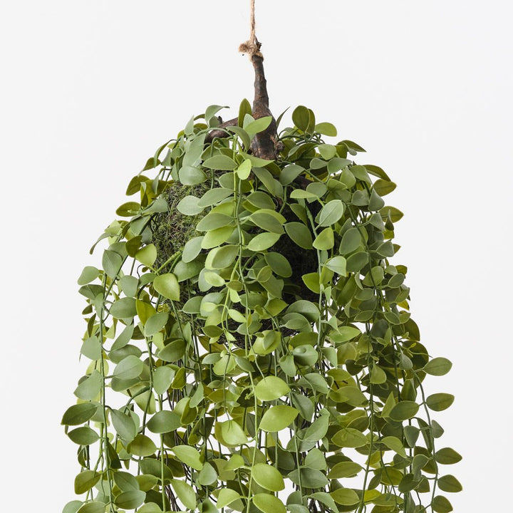 Artificial button fern hanging ball 105cm – view 2