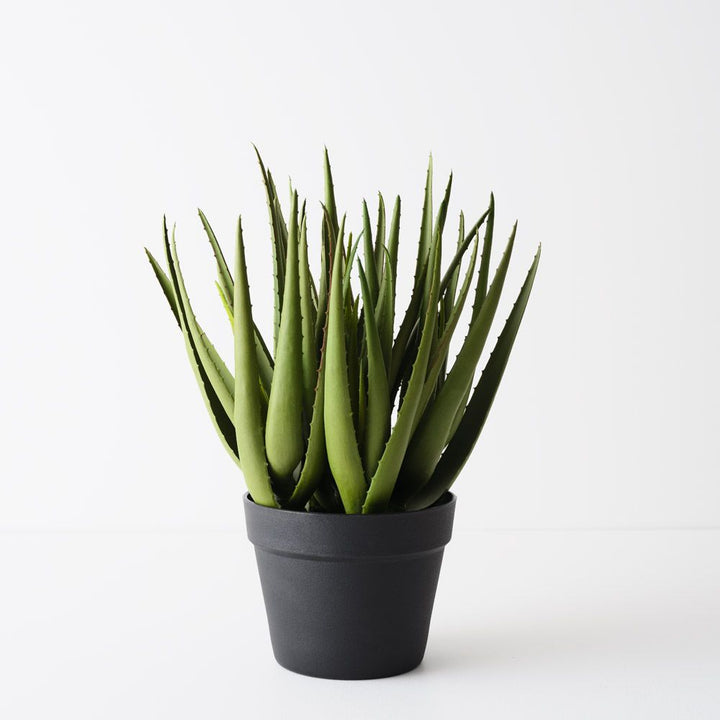 Artificial light green aloe vera plant 45cm
