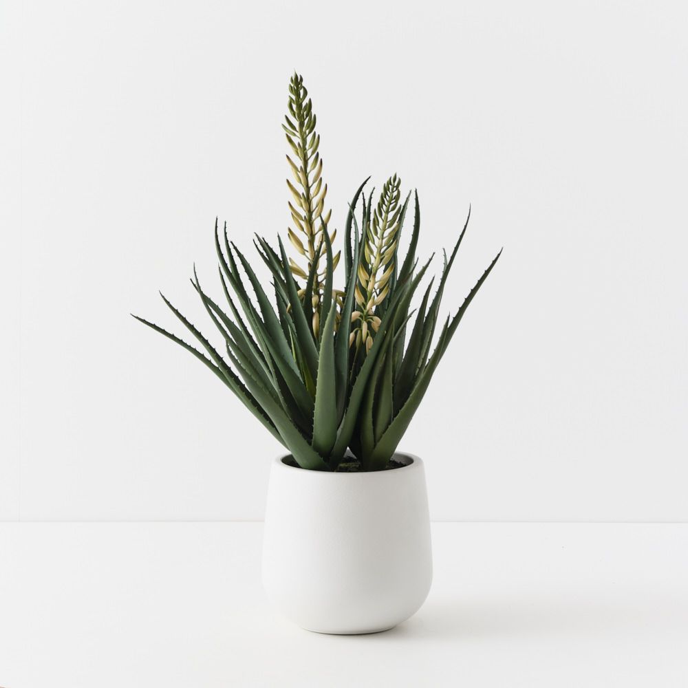 Artificial flowering agave plant 76cm