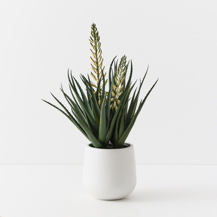 Artificial flowering agave plant 76cm