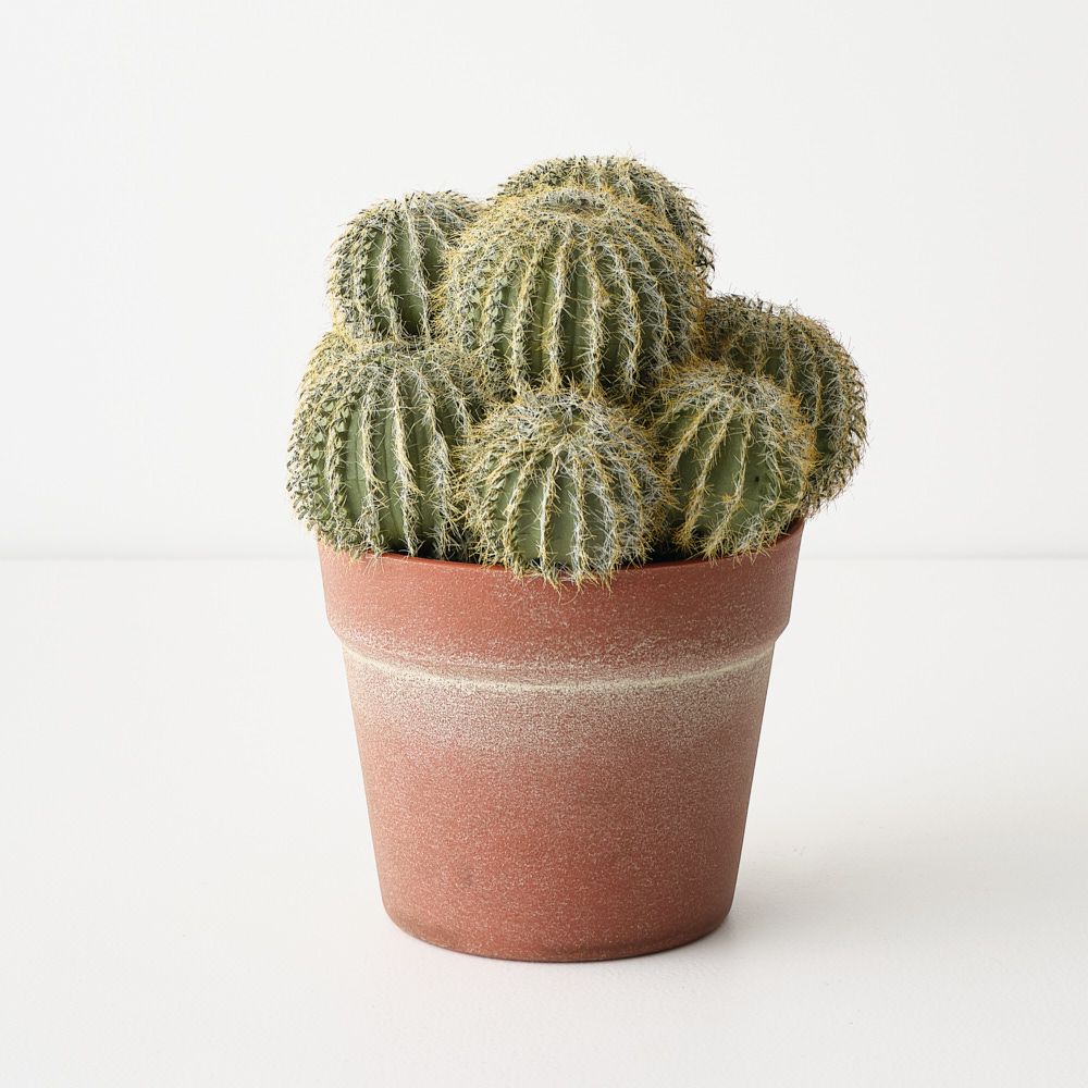 Artificial barrel cactus plant 26cm