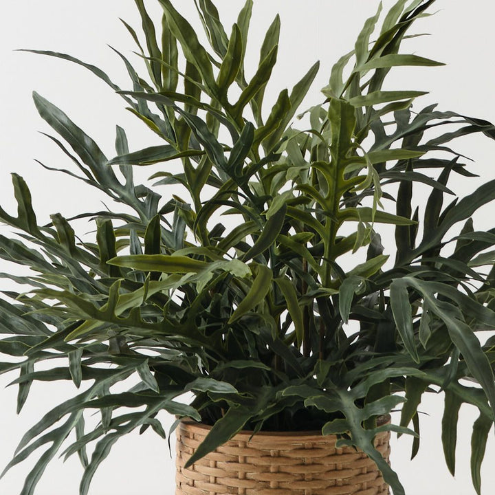 Artificial grey-green snake leaf fern plant 76cm – view 2