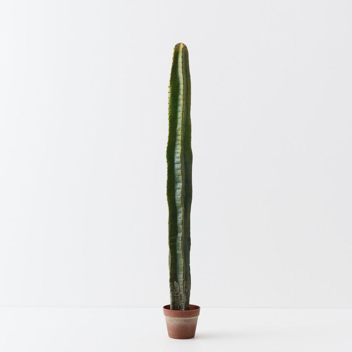 Artificial light green column cactus plant 138cm