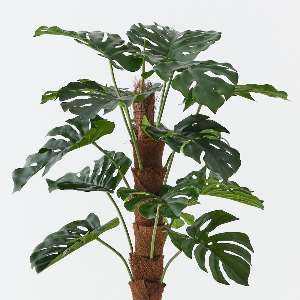 Artificial monstera plant on pole 90cm – view 2