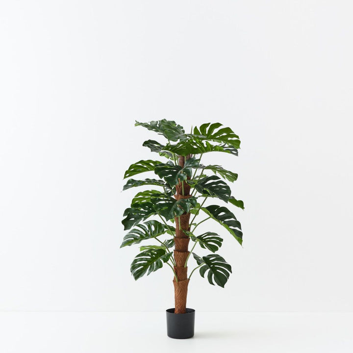 Artificial monstera plant on pole 120cm