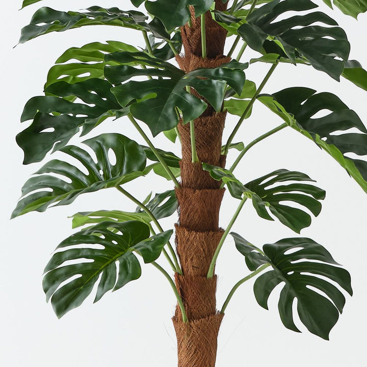 Artificial monstera plant on pole 120cm – view 2