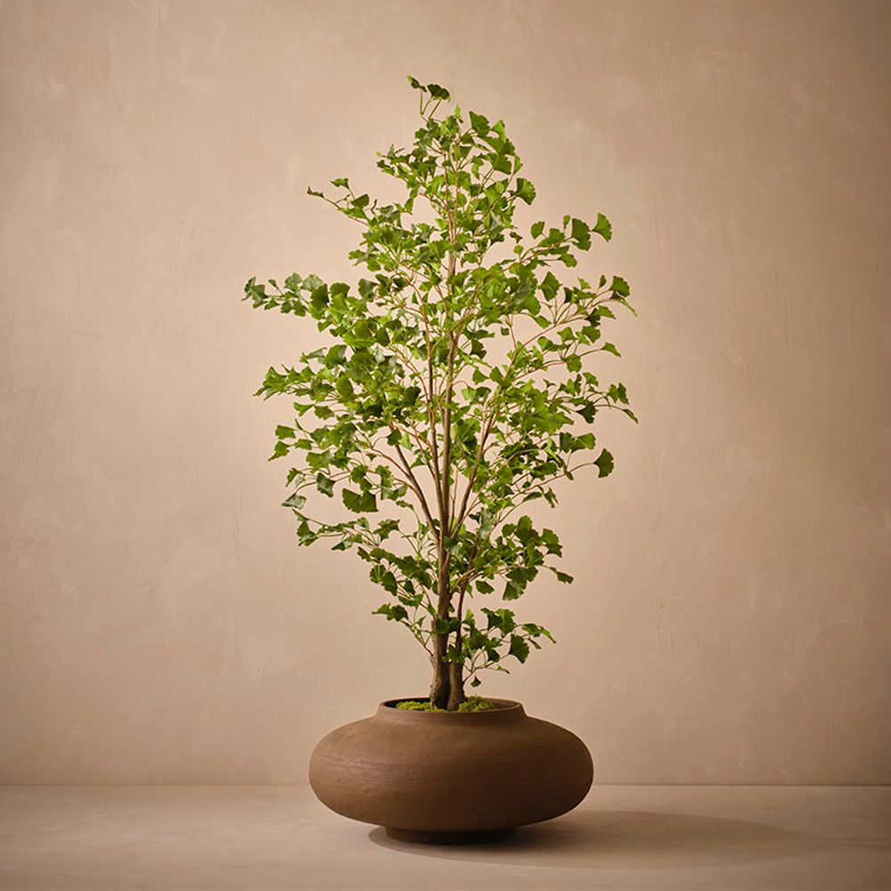 Artificial ginkgo tree 183cm with gnarled branches – view 3