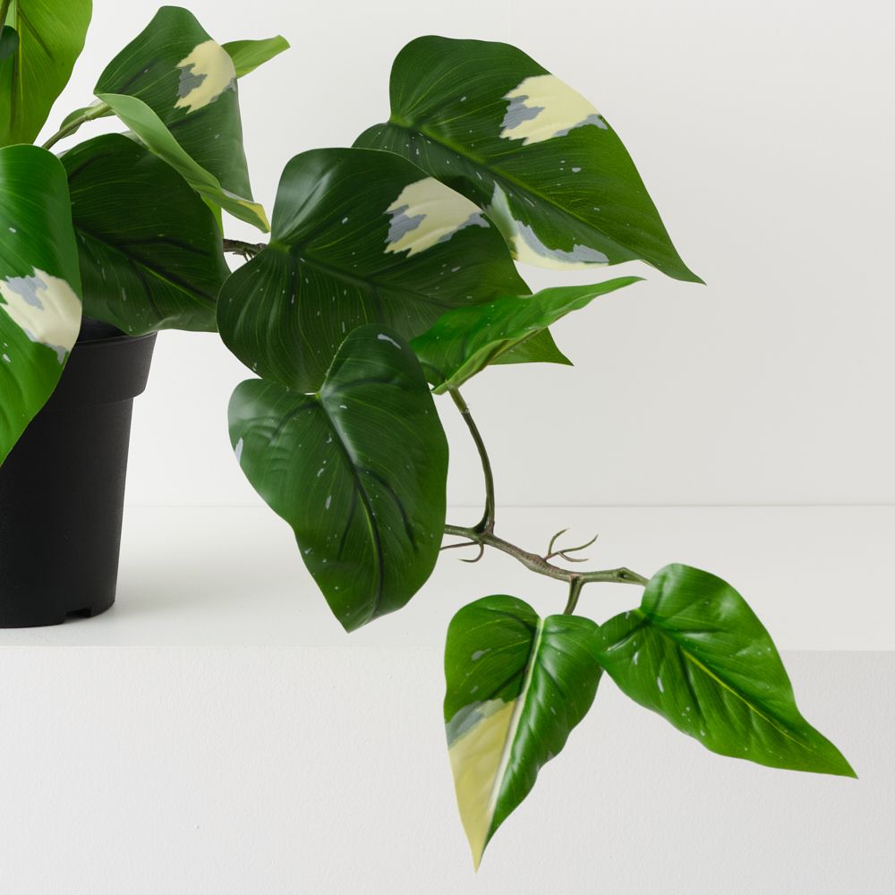 Artificial green and white pothos vine plant 44cm – view 2