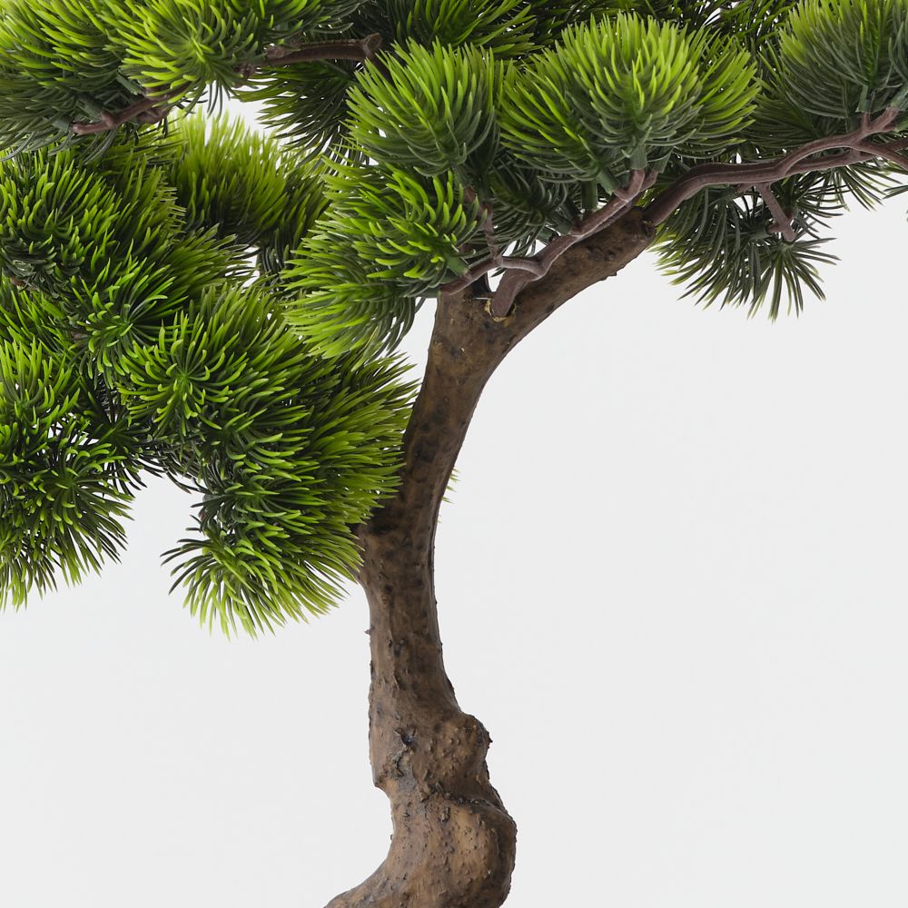 Artificial Japanese pine bonsai 50cm in ceramic dish – view 2