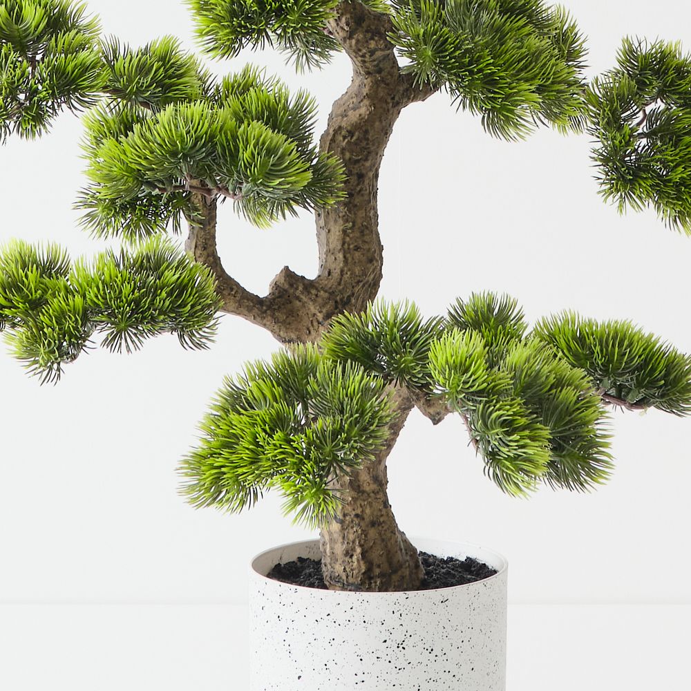 Artificial Japanese pine bonsai 66cm in ceramic pot – view 2