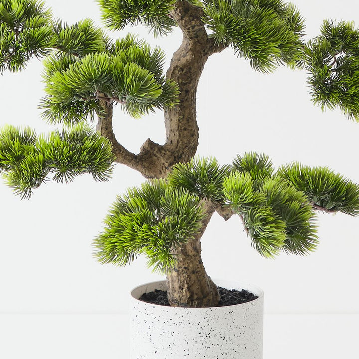 Artificial Japanese pine bonsai 66cm in ceramic pot – view 2